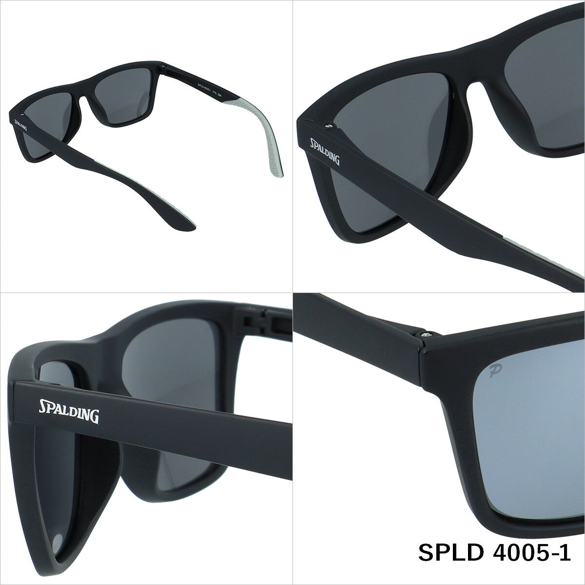 スポルディング サングラス 偏光サングラス ミラーレンズ アジアンフィット SPALDING SPLD4005 56サイズ 全2カラー ウェリントン型 乱反射をカットしクリアな視界へ ユニセックス メンズ レディース