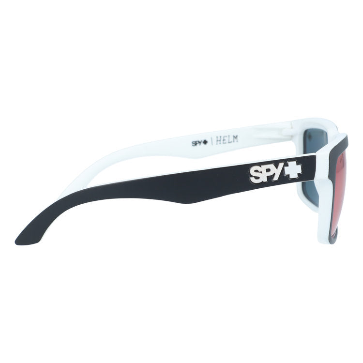 【訳あり】スパイ サングラス ミラーレンズ アジアンフィット SPY HELM Whitewall/Grey With Navy Spectra 57サイズ スクエア型 アウトレット品 ユニセックス メンズ レディース