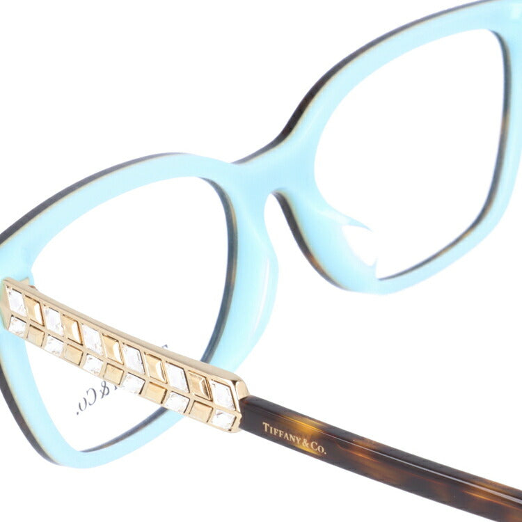 【訳あり・店頭展示品/外箱なし】【国内正規品】ティファニー メガネ フレーム 眼鏡 Tiffany & Co. TF2199BF 8134 54サイズ アジアンフィット スクエア型 レディース アイウェア UVカット ギフト対応 イタリア製 羽 フェザー ラインストーン ラッピング無料