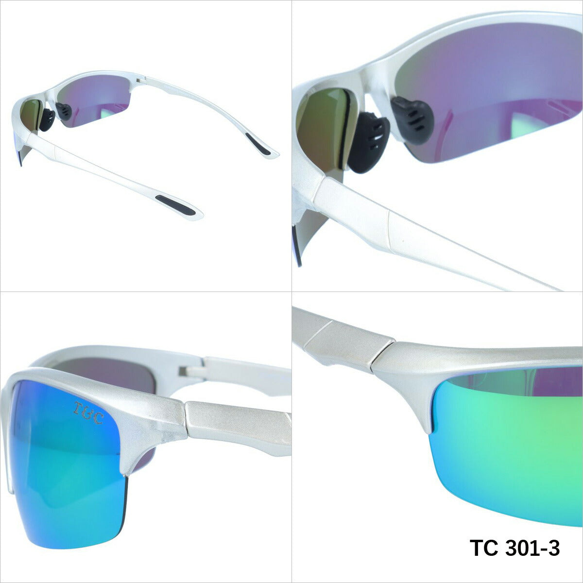 タウン&カントリー 偏光サングラス ミラーレンズ アジアンフィット Town & Country TC 301 全4カラー 62サイズ メンズ レディース スポーツ 川 海 釣り フィッシング 運転 ドライブ