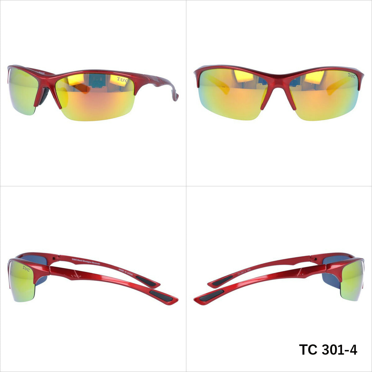 タウン&カントリー 偏光サングラス ミラーレンズ アジアンフィット Town & Country TC 301 全4カラー 62サイズ メンズ レディース スポーツ 川 海 釣り フィッシング 運転 ドライブ