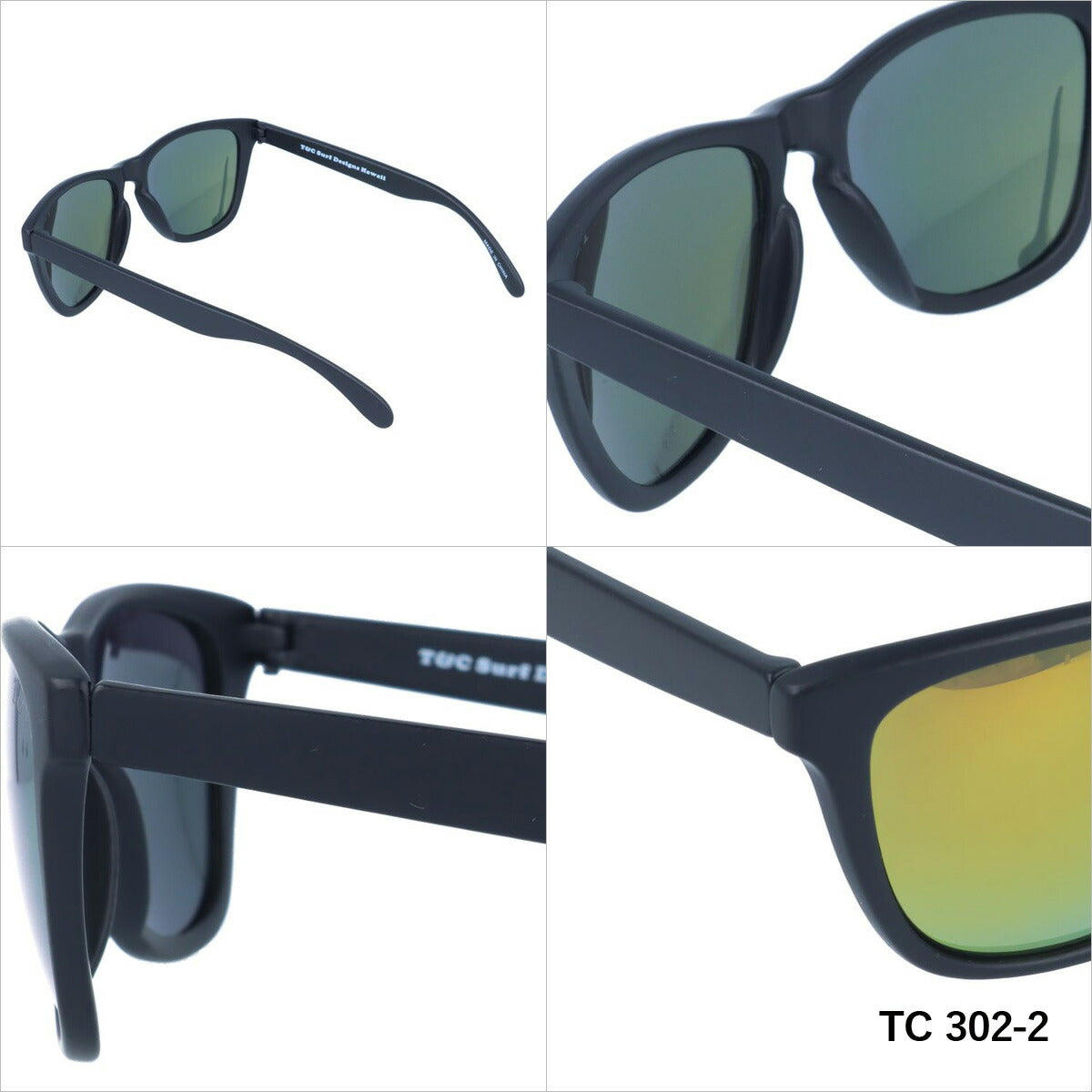タウン&カントリー 偏光サングラス ミラーレンズ アジアンフィット Town & Country TC 302 全4カラー 54サイズ ウェリントン メンズ レディース 川 海 釣り フィッシング 運転 ドライブ