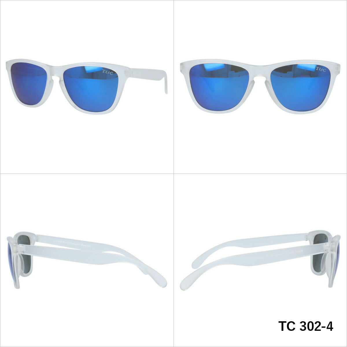 タウン&カントリー 偏光サングラス ミラーレンズ アジアンフィット Town & Country TC 302 全4カラー 54サイズ ウェリントン メンズ レディース 川 海 釣り フィッシング 運転 ドライブ