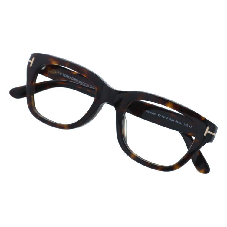 【訳あり・フレームのみ】トムフォード フレームのみ スノードン アジアンフィット TOM FORD FT0237F 52N 51サイズ(TF237-F 52N 51) ウェリントン型 アウトレット品 ユニセックス メンズ レディース