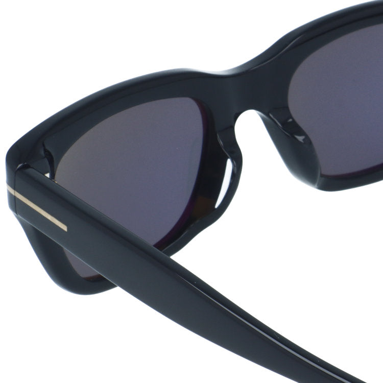 トムフォード 偏光サングラス スノードン エコ アジアンフィット TOM FORD SNOWDON ECO FT0237-F 01D 51サイズ (TF0237F 01D 51) ウェリントン型 サステナブル 黒縁 クロブチ ユニセックス メンズ レディース
