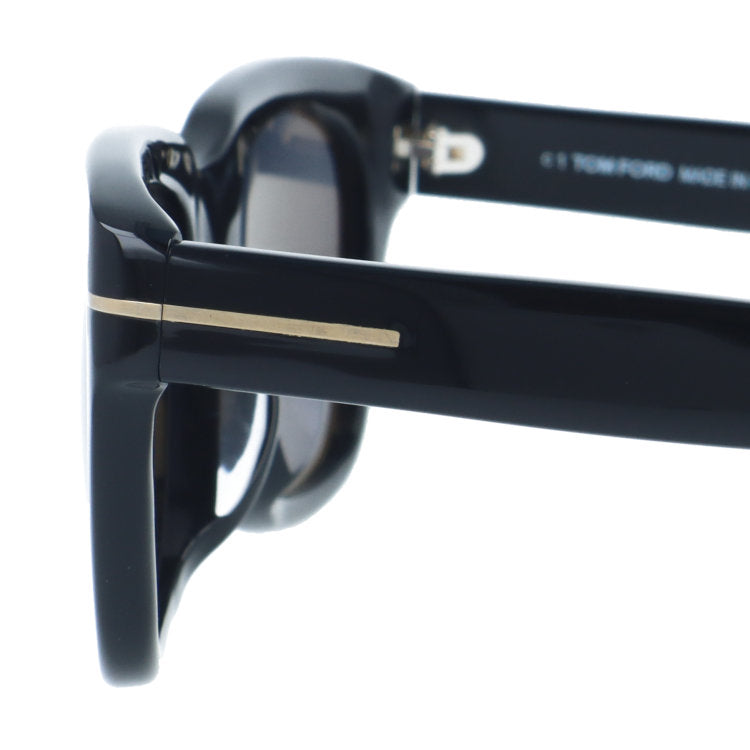 トムフォード 偏光サングラス スノードン エコ アジアンフィット TOM FORD SNOWDON ECO FT0237-F 01D 51サイズ (TF0237F 01D 51) ウェリントン型 サステナブル 黒縁 クロブチ ユニセックス メンズ レディース