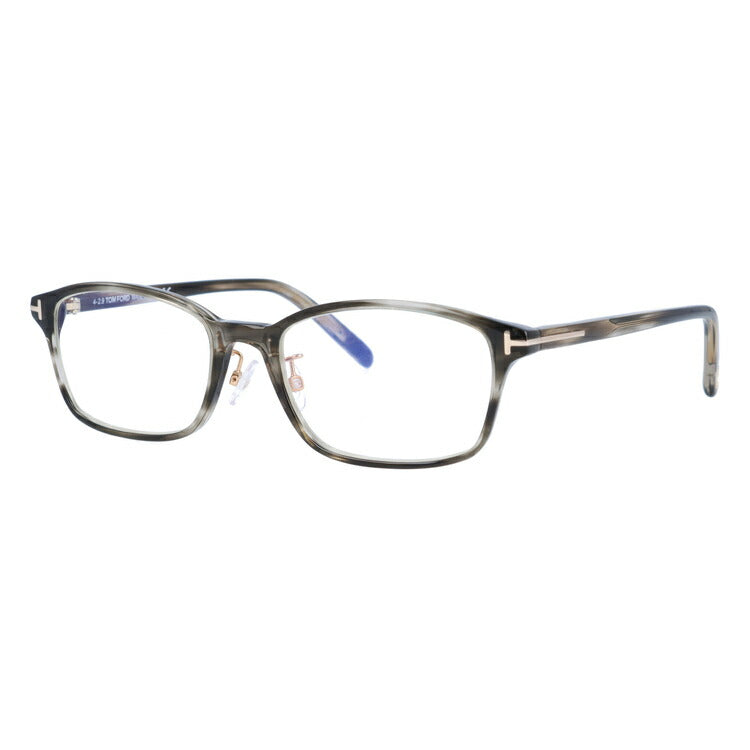 【伊達ブルーライトカットレンズ付】トムフォード メガネ TOM FORD メガネフレーム 眼鏡 FT5647DB 005 53 (TF5647DB 005 53) 調整可能ノーズパッド スクエア型 PC スマホ スマートフォン 度付き 度なし 伊達 メンズ レディース UVカット 紫外線 TOMFORD