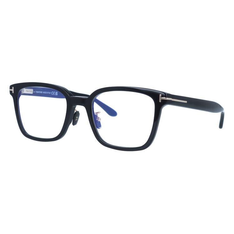 トムフォード メガネフレーム 伊達メガネ アジアンフィット TOM FORD FT5859DB 001 53サイズ スクエア型 TF5859DB / FT5859-D-B 度なしブルーライトカットレンズ付 PC スマートフォン メンズ レディース トム・フォード