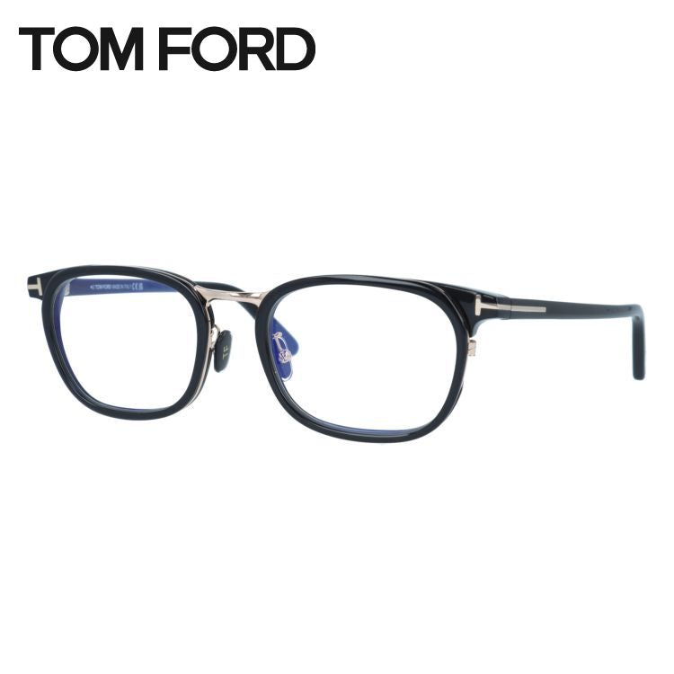 【訳あり】トムフォード メガネフレーム 伊達メガネ アジアンフィット TOM FORD FT5785-D-B 001 52サイズ ウェリントン型 ユニセックス メンズ レディース