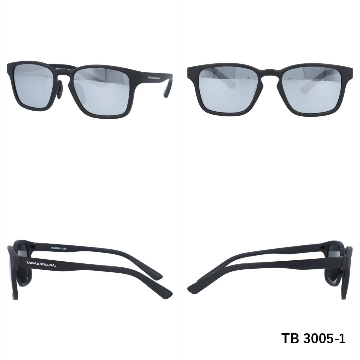 タラスブルバ 偏光 サングラス ミラーレンズ フレキシブルノーズパッド TARAS BOULBA TB 3005 全3カラー 51サイズ ウェリントン型 メンズ レディース UVカット 紫外線 カラーサングラス ブランド 人気 定番 アウトドア 釣り 海 川 フィッシング ドライブ レジャー