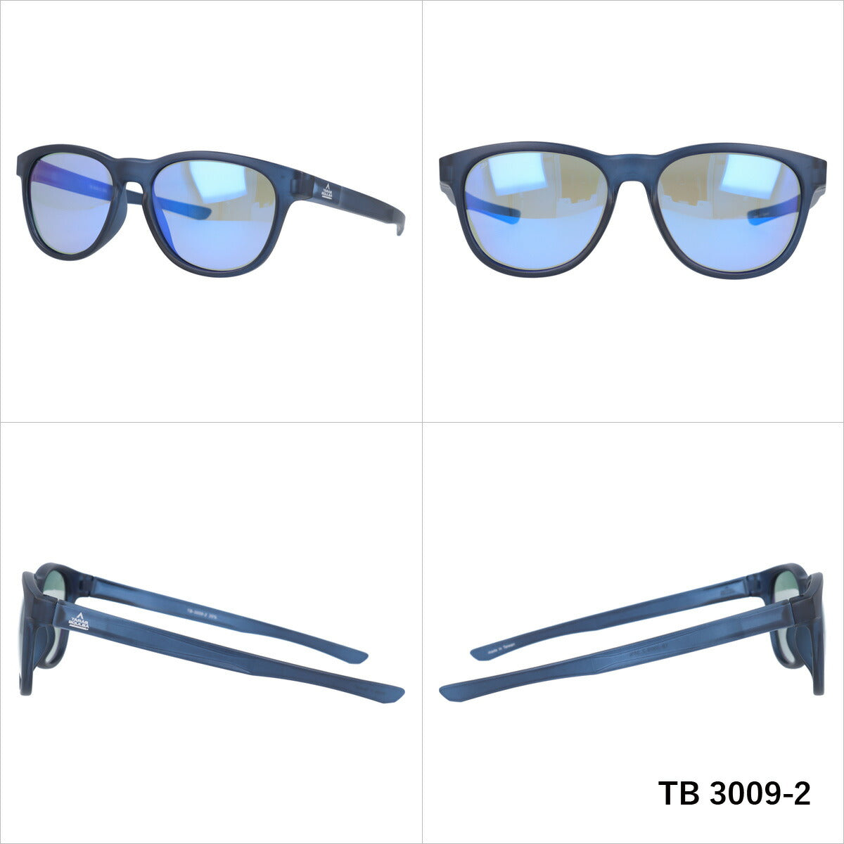 タラスブルバ 偏光 サングラス ミラーレンズ アジアンフィット TARAS BOULBA TB 3009 全3カラー 53サイズ ウェリントン型 メンズ レディース UVカット 紫外線 カラーサングラス ブランド 人気 定番 アウトドア 釣り 海 川 フィッシング ドライブ レジャー