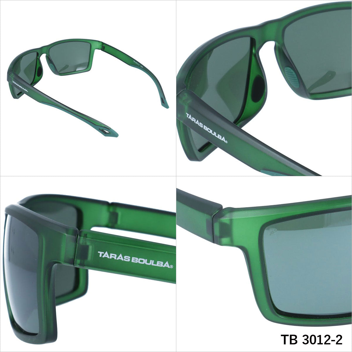 タラスブルバ サングラス 偏光サングラス ミラーレンズ アジアンフィット TARASBOULBA TB 3012 60サイズ スクエア型 ユニセックス メンズ レディース