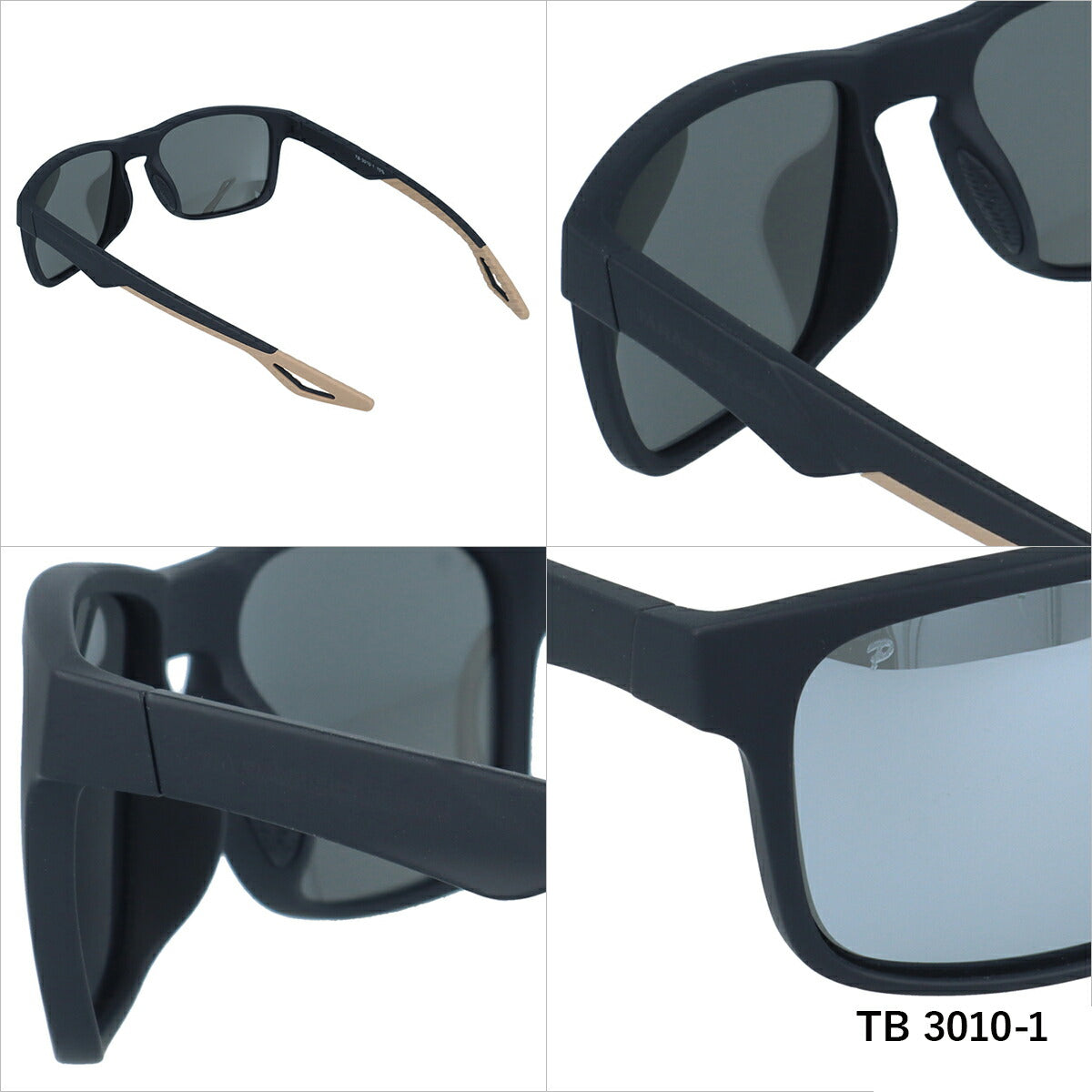 タラスブルバ サングラス 偏光サングラス ミラーレンズ アジアンフィット TARASBOULBA TB3010 55サイズ ウェリントン型 ユニセックス メンズ レディース