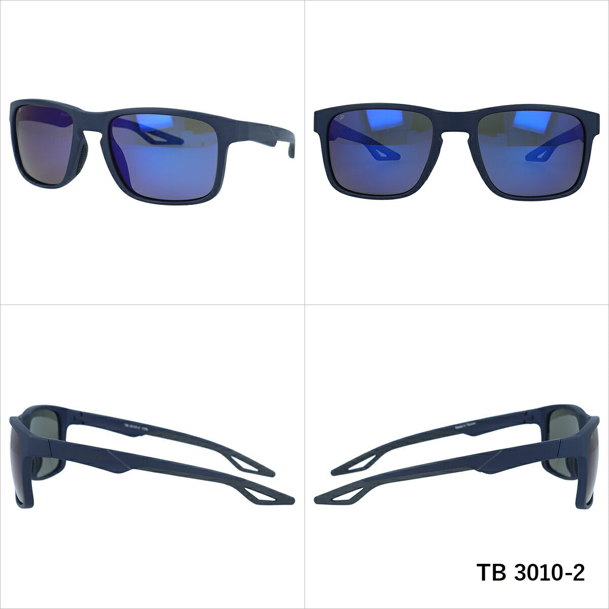 タラスブルバ サングラス 偏光サングラス ミラーレンズ アジアンフィット TARASBOULBA TB3010 55サイズ ウェリントン型 ユニセックス メンズ レディース