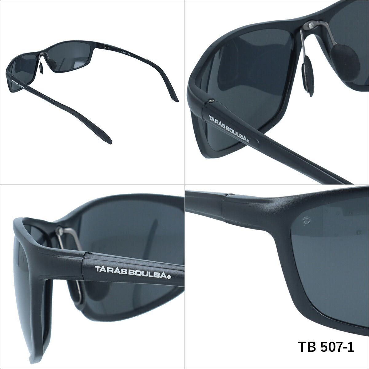 タラスブルバ サングラス 偏光サングラス ミラーレンズ アジアンフィット TARASBOULBA TB507 65サイズ スクエア型 ユニセックス メンズ レディース