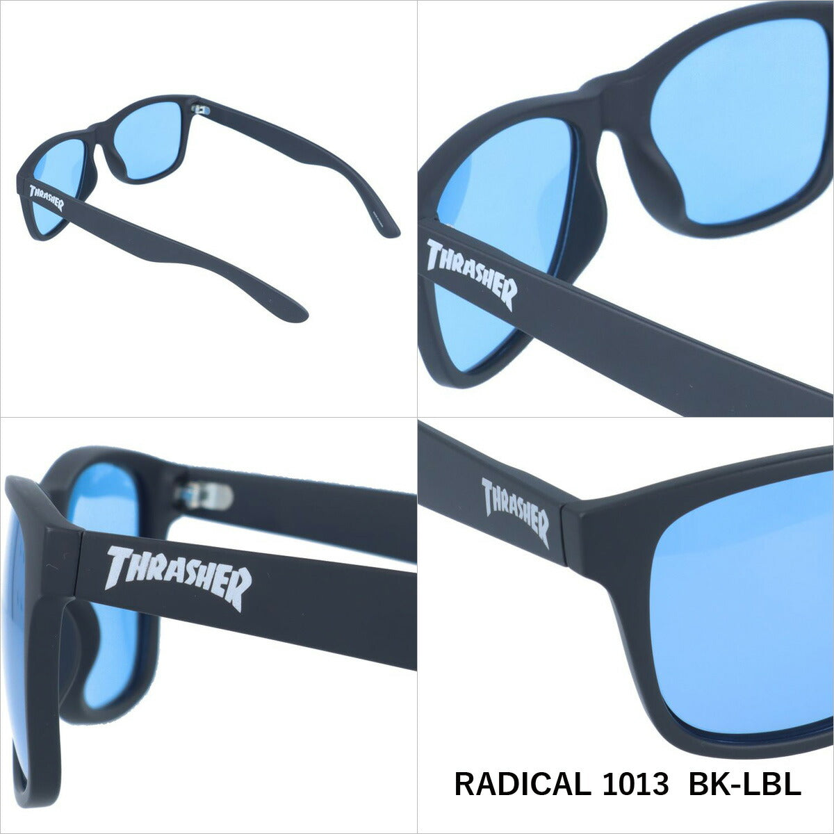 スラッシャー 偏光 サングラス カラーレンズ メンズ レディース UVカット THRASHER ブランド RADICAL 1013 55 ウェリントン | 紫外線 対策 おすすめ 人気 プレゼント 運転 ドライブ レジャー キャンプ アウトドア 釣り フィッシング 海 川 山 春 夏 秋 冬 ランニング