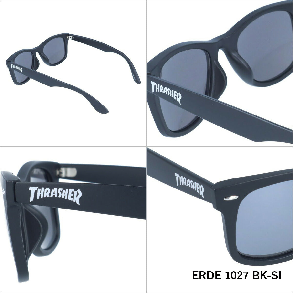 スラッシャー サングラス ミラーレンズ カラーレンズ メンズ レディース UVカット THRASHER ブランド ERDE 1027 51 ウェリントン | 紫外線 対策 おすすめ 人気 プレゼント 運転 ドライブ レジャー キャンプ アウトドア 釣り フィッシング 海 川 山 春 夏 秋 冬 ランニング