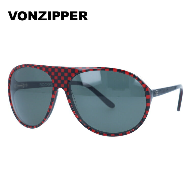 ボンジッパー サングラス VONZIPPER ROCKFORD ロックフォード BRE BLACK RED CHECKERS GREY メンズ レディース UVカット 紫外線 ラッピング無料