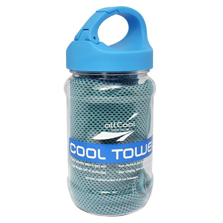 冷感タオル クールタオル スポーツ 夏 タオル 冷却 冷感 熱中症対策 アイスタオル ALL COOL AC-CT001 BLUE COOL TOWEL