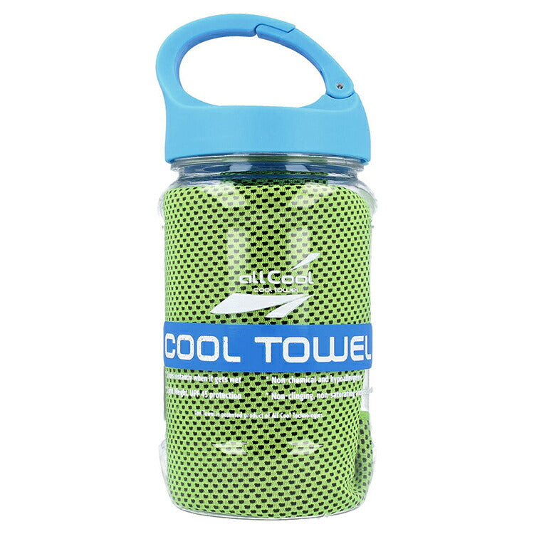 冷感タオル クールタオル スポーツ 夏 タオル 冷却 冷感 熱中症対策 アイスタオル ALL COOL AC-CT001 GREEN COOL TOWEL