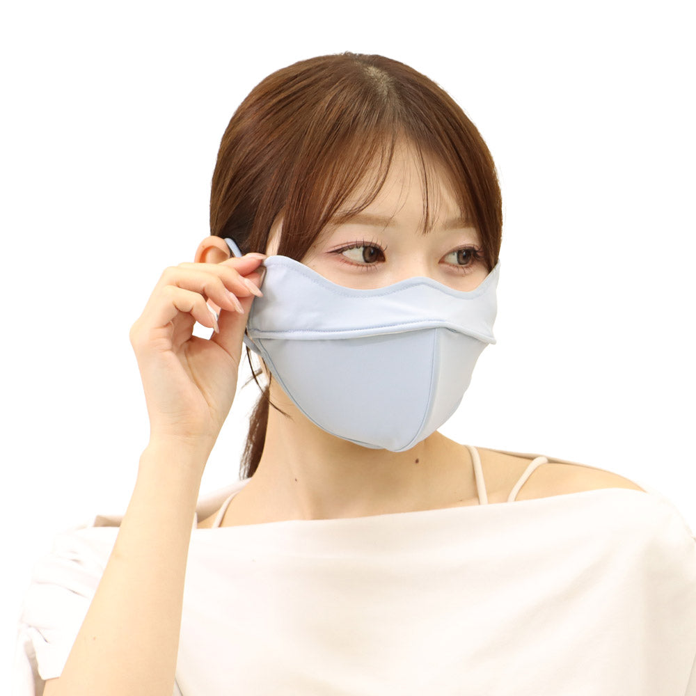 オールクール やわもちフェイスカバー ショートタイプ AC-MASK005 全4カラー ALL COOL UPF50+ 紫外線 UVカット 接触冷感 つけるだけでUVケア フルーサイズ アジャスター付きでサイズ調整可能 息がしやすいマスク ユニセックス メンズ レディース