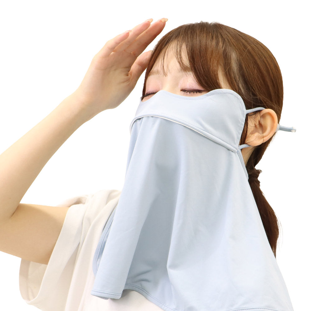 オールクール やわもちフェイスカバー ロングタイプ AC-MASK006 全4カラー ALL COOL UPF50+ 紫外線 UVカット 接触冷感 つけるだけ気になる首の後ろまでしっかりUVケア フリーサイズ アジャスター付きでサイズ調整可能 息がしやすいマスク ユニセックス メンズ レディース