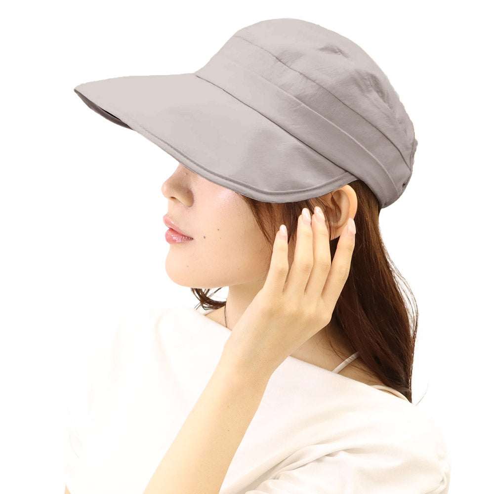 ウルトラワイドバイザーキャップ 冷感ハット 日よけ付き UPF50+ つば広ハット 帽子 キャップ 熱中症対策 紫外線対策 ALL COOL AC-UVC001 全2カラー ワイヤー内蔵で型くずれしにくい ロゴが反射素材で夜のランニング 自転車の運転に安全対策