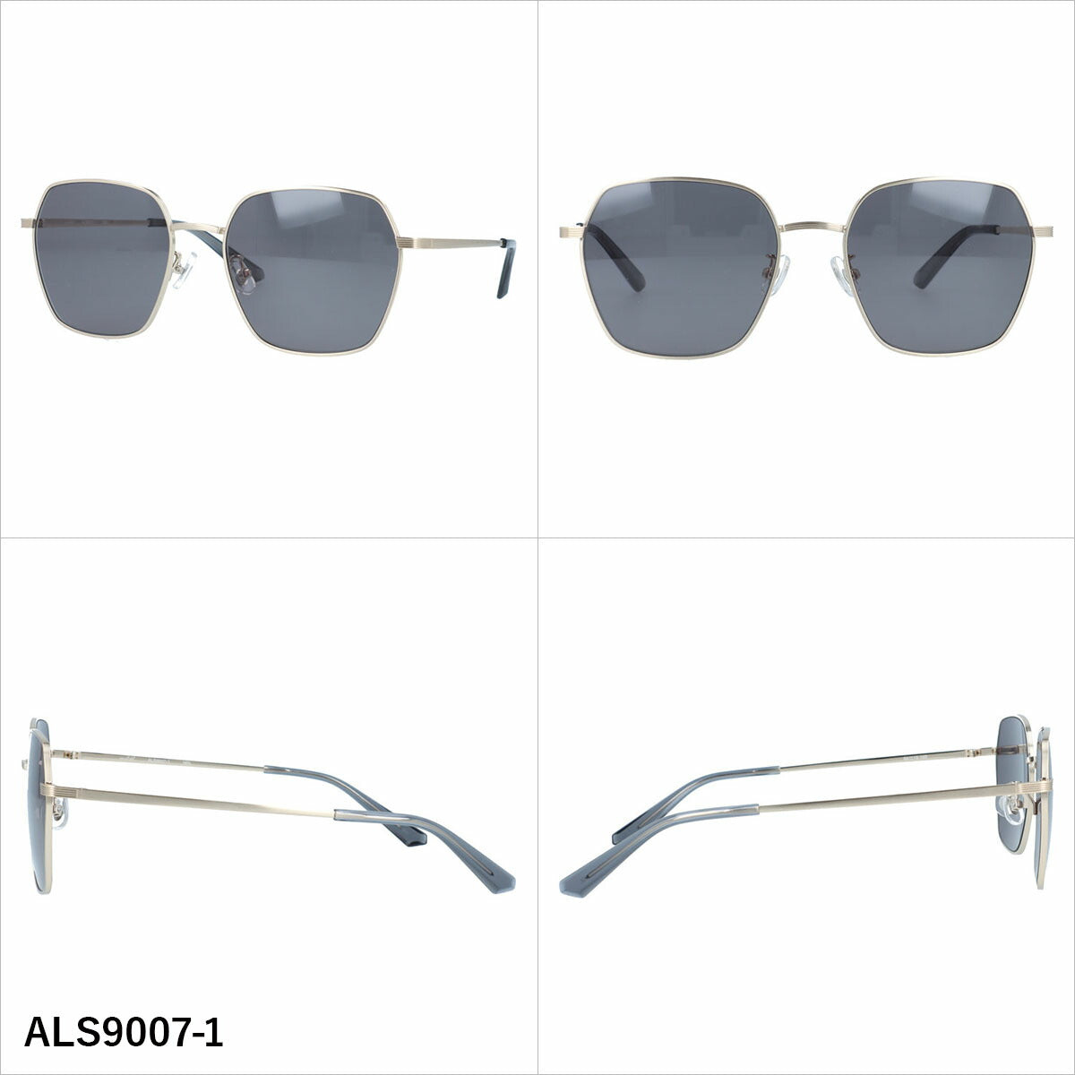 アクアレーベル サングラス アジアンフィット（フルフィット） 調整可能ノーズパッド（クリングス） AQUALABEL ALS9007 54サイズ 全3カラー ヘキサゴン型 軽量で衝撃に強いレンズ ユニセックス メンズ レディース