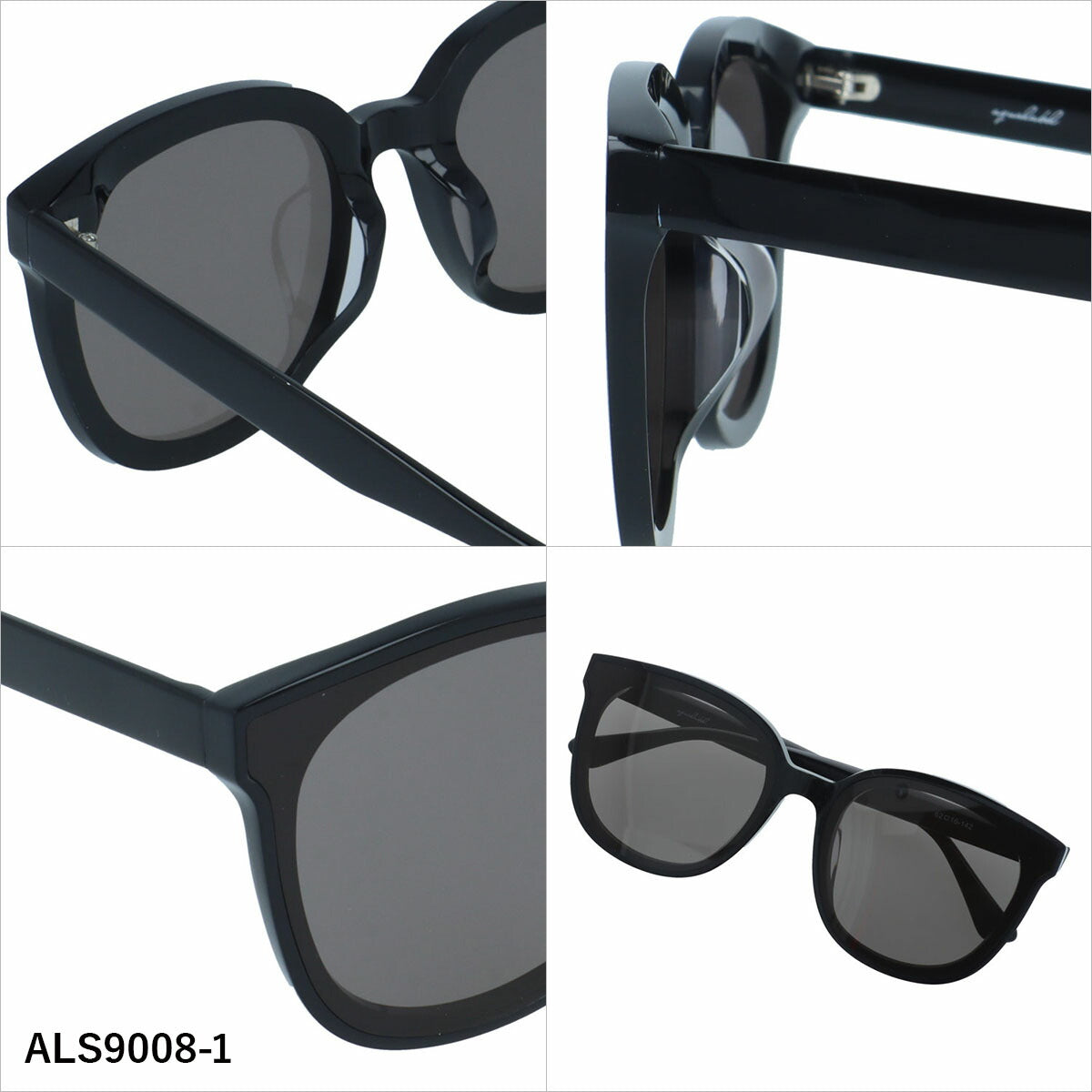 アクアレーベル サングラス アジアンフィット AQUALABEL ALS9008 62サイズ 全3カラー ウェリントン型 ユニセックス メンズ レディース