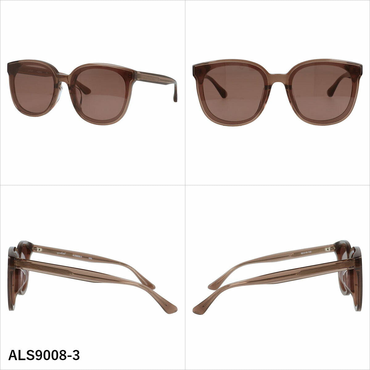 アクアレーベル サングラス アジアンフィット AQUALABEL ALS9008 62サイズ 全3カラー ウェリントン型 ユニセックス メンズ レディース