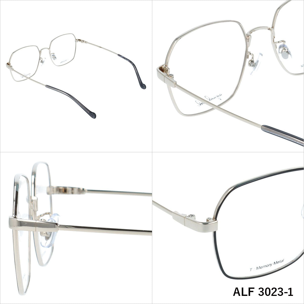 アクアレーベル メガネフレーム 伊達メガネ AQUALABEL ALF 3023 54サイズ ヘキサゴン型 ユニセックス メンズ レディース