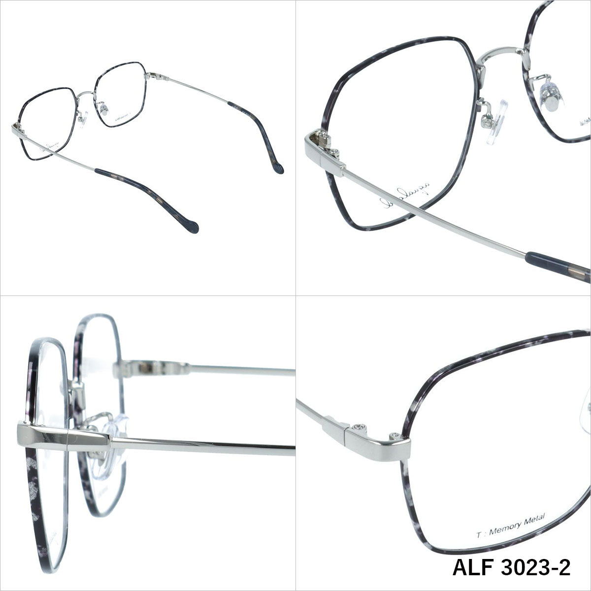 アクアレーベル メガネフレーム 伊達メガネ AQUALABEL ALF 3023 54サイズ ヘキサゴン型 ユニセックス メンズ レディース
