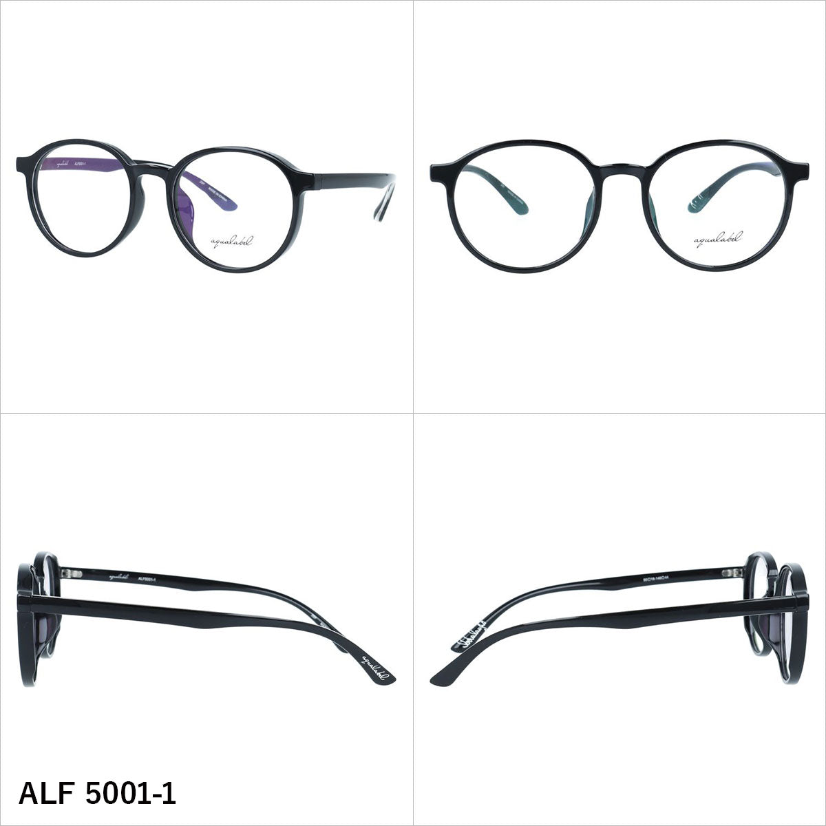 アクアレーベル メガネフレーム 伊達メガネ アジアンフィット AQUALABEL ALF 5001 50サイズ 全3カラー ボストン型 ユニセックス メンズ レディース