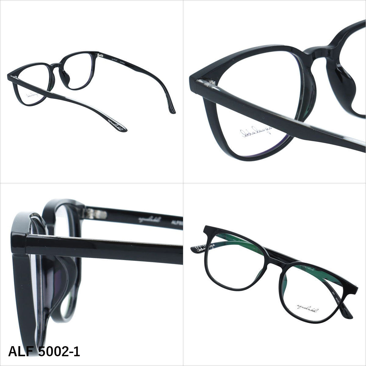 アクアレーベル メガネフレーム 伊達メガネ アジアンフィット AQUALABEL ALF 5002 51サイズ 全3カラー ウェリントン型 ユニセックス メンズ レディース