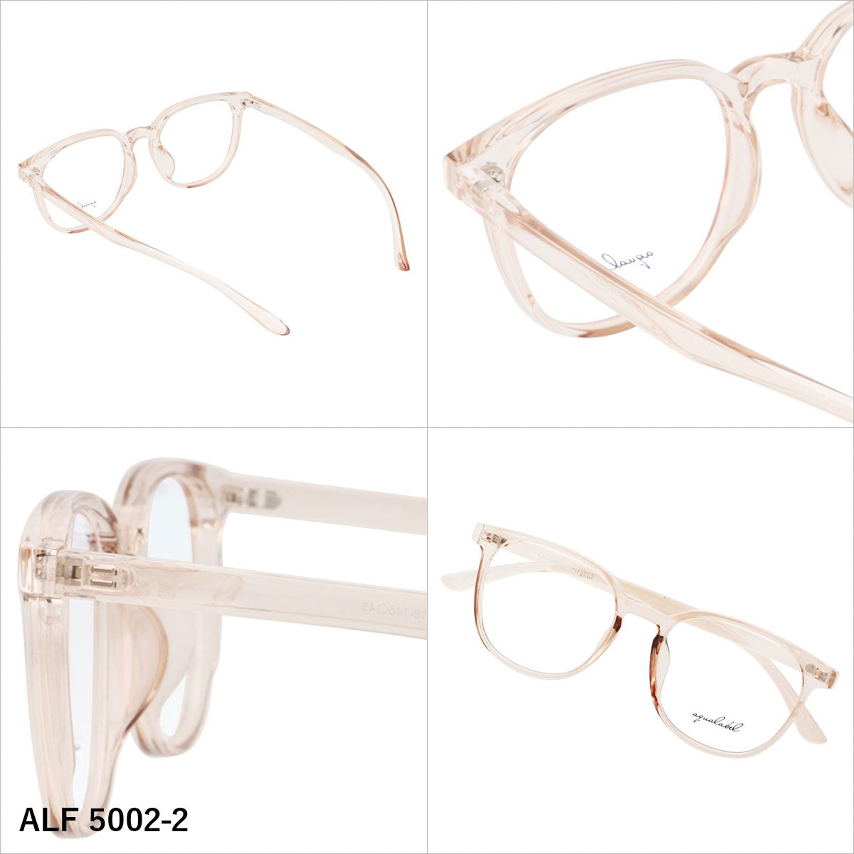 アクアレーベル メガネフレーム 伊達メガネ アジアンフィット AQUALABEL ALF 5002 51サイズ 全3カラー ウェリントン型 ユニセックス メンズ レディース