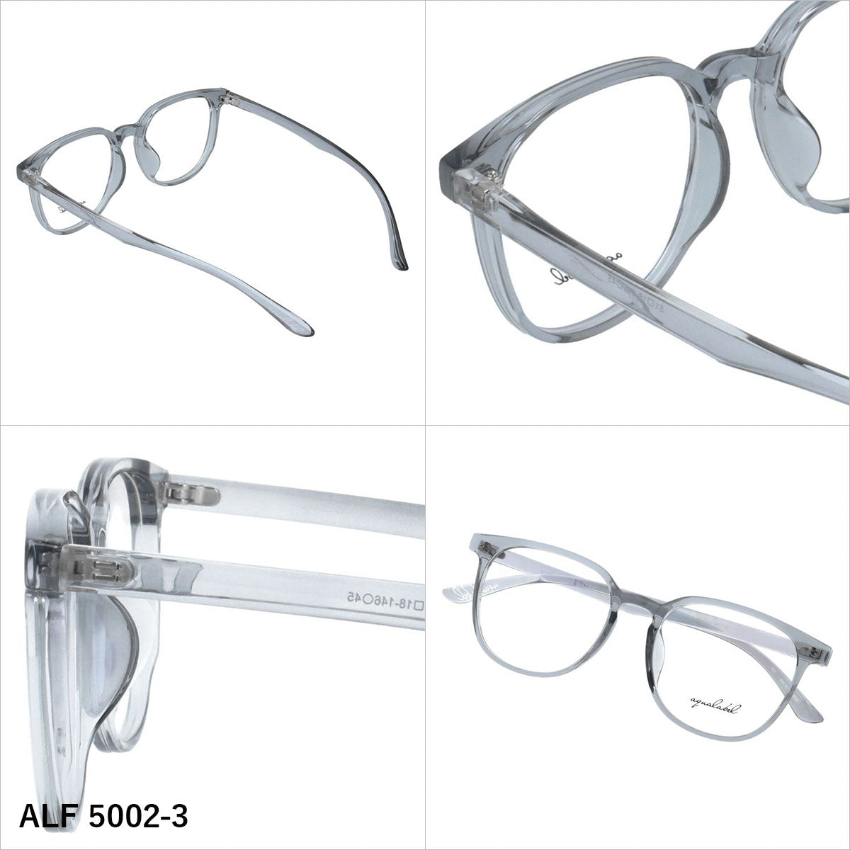 アクアレーベル メガネフレーム 伊達メガネ アジアンフィット AQUALABEL ALF 5002 51サイズ 全3カラー ウェリントン型 ユニセックス メンズ レディース