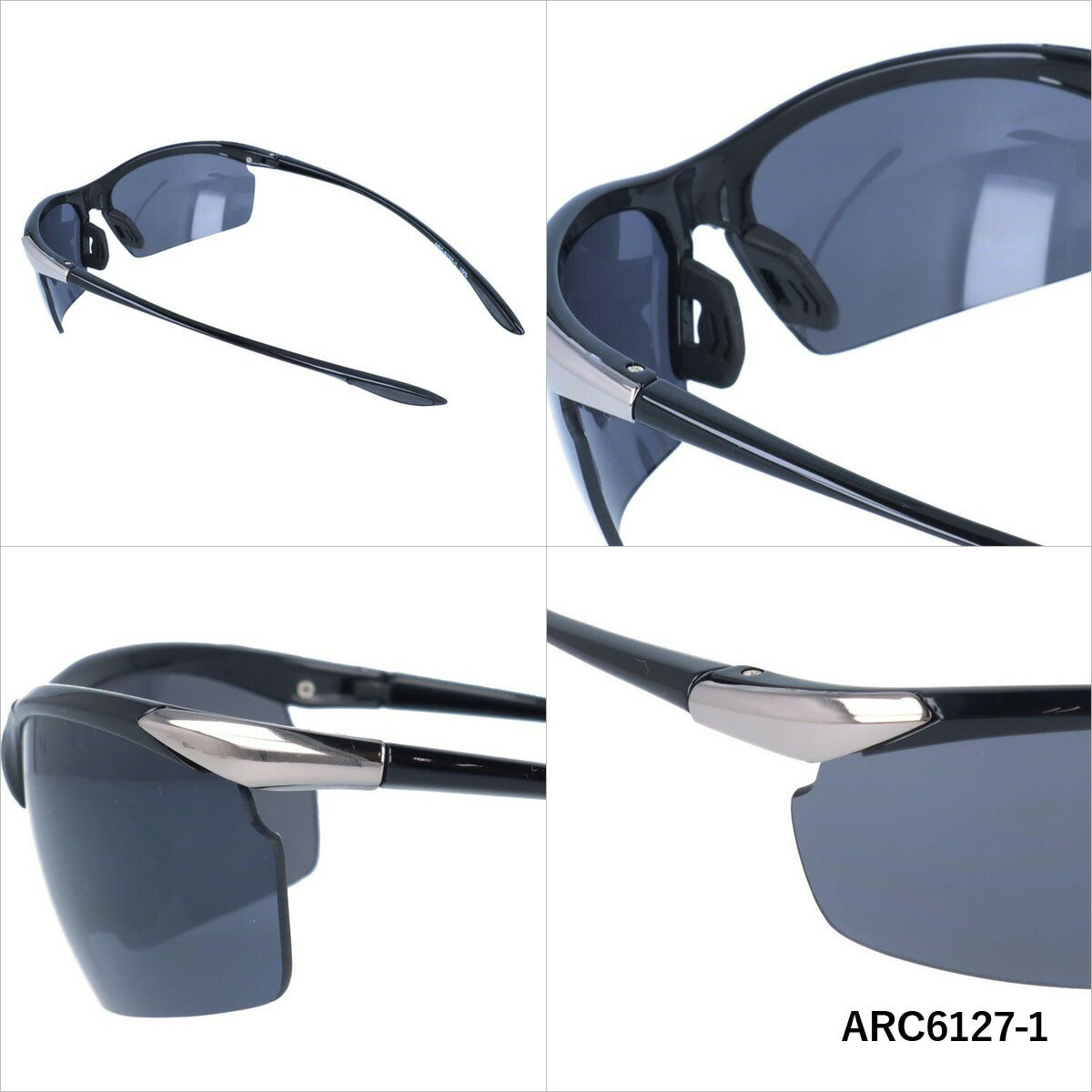 アークスタイル サングラス ミラーレンズ アジアンフィット ARC Style ARC6127 72サイズ スポーツ型 ユニセックス メンズ レディース
