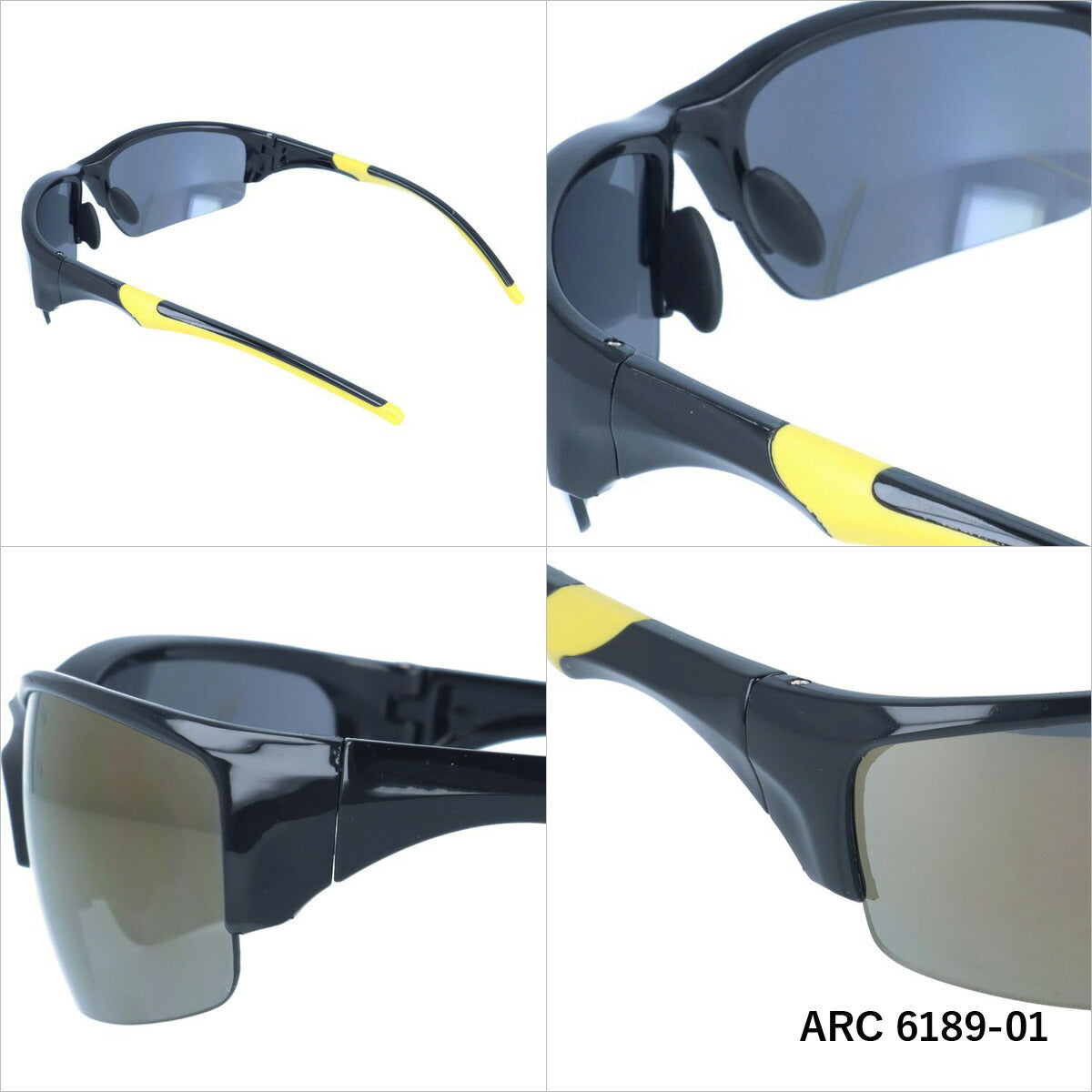 アークスタイル サングラス ミラーレンズ アジアンフィット ARC Style ARC 6189 全2カラー 60サイズ スポーツ メンズ レディース 紫外線対策 UVカット おしゃれ プレゼント ギフト