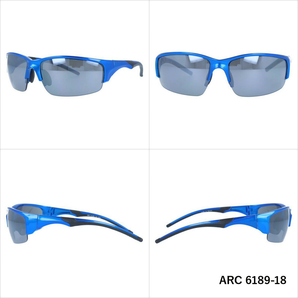 アークスタイル サングラス ミラーレンズ アジアンフィット ARC Style ARC 6189 全2カラー 60サイズ スポーツ メンズ レディース 紫外線対策 UVカット おしゃれ プレゼント ギフト