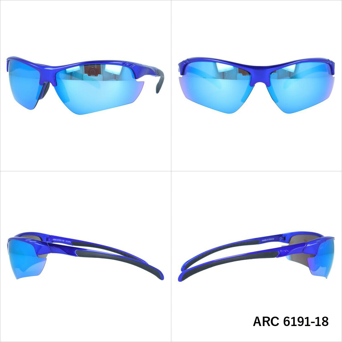 アークスタイル サングラス ミラーレンズ アジアンフィット ARC Style ARC 6191 全2カラー 80サイズ スポーツ メンズ レディース 紫外線対策 UVカット おしゃれ プレゼント ギフト