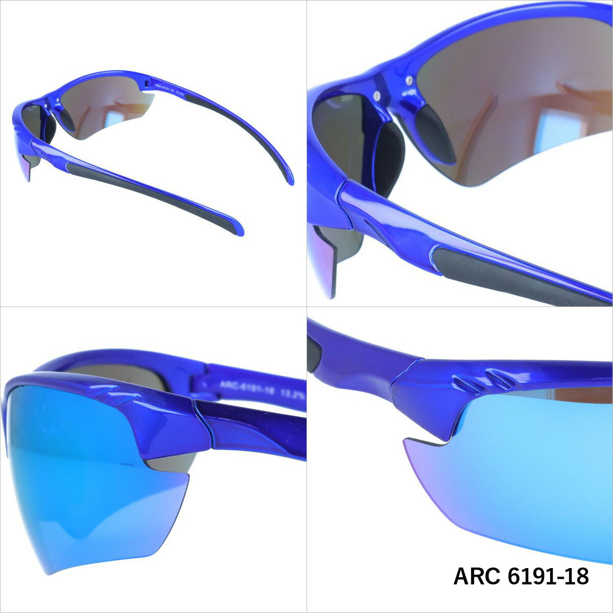 アークスタイル サングラス ミラーレンズ アジアンフィット ARC Style ARC 6191 全2カラー 80サイズ スポーツ メンズ レディース 紫外線対策 UVカット おしゃれ プレゼント ギフト