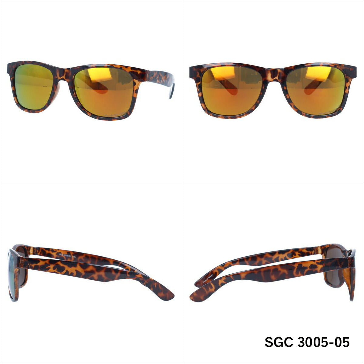 アークスタイル 偏光サングラス ミラーレンズ アジアンフィット ARC Style SGC 3005 全2カラー 54サイズ ティアドロップ メンズ レディース 川 海 釣り フィッシング 運転 ドライブ