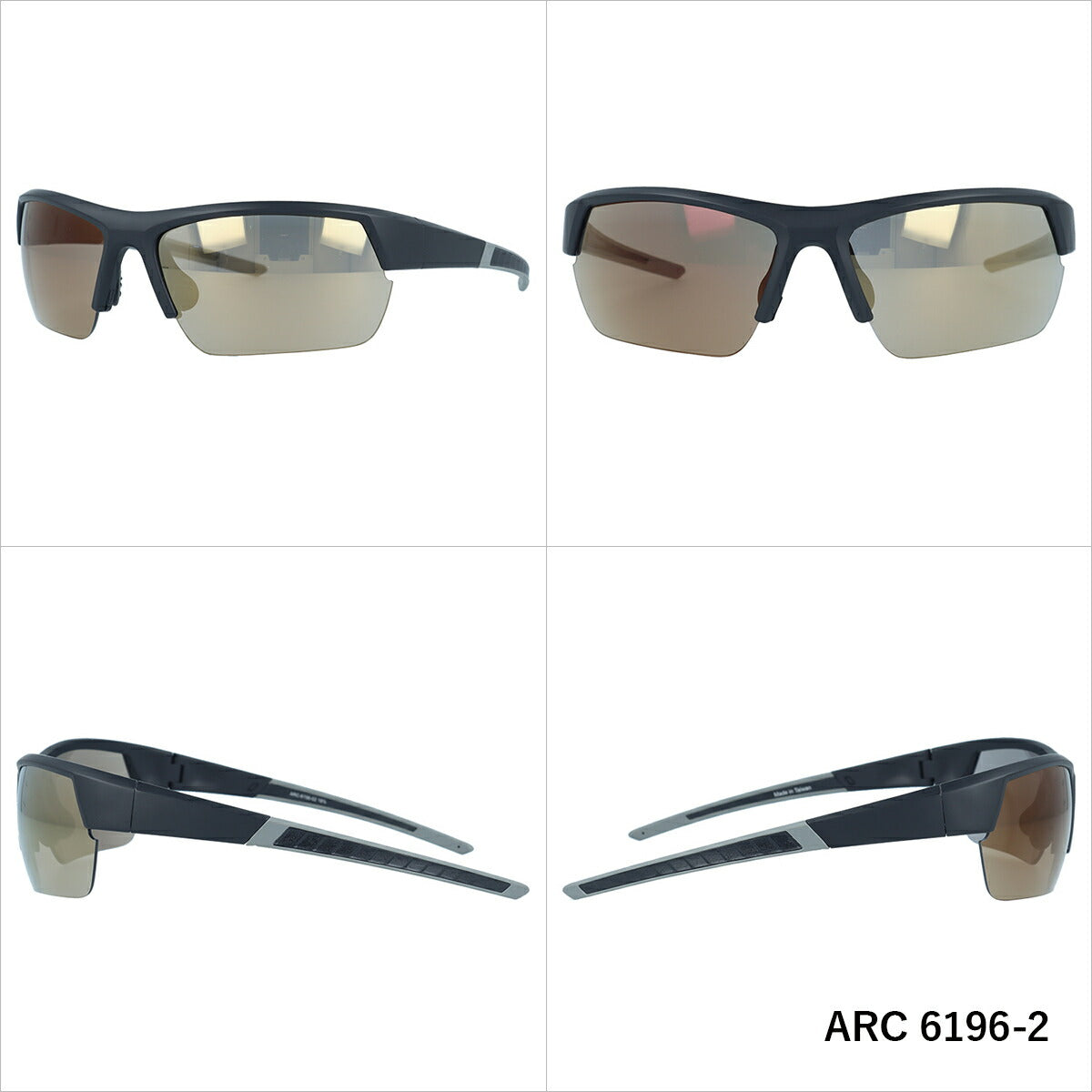 アークスタイル サングラス ミラーレンズ アジアンフィット（フレキシブルノーズパッド） ARC Style ARC6196 64サイズ スポーツ型 ユニセックス メンズ レディース