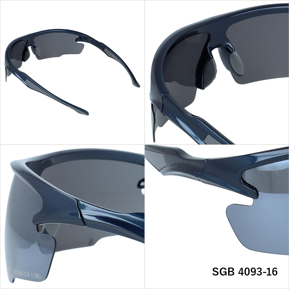 アークスタイル 偏光サングラス ミラーレンズ アジアンフィット ARC Style SGB4093 全2カラー 183サイズ スポーツ型 ポラライズド ユニセックス メンズ レディース