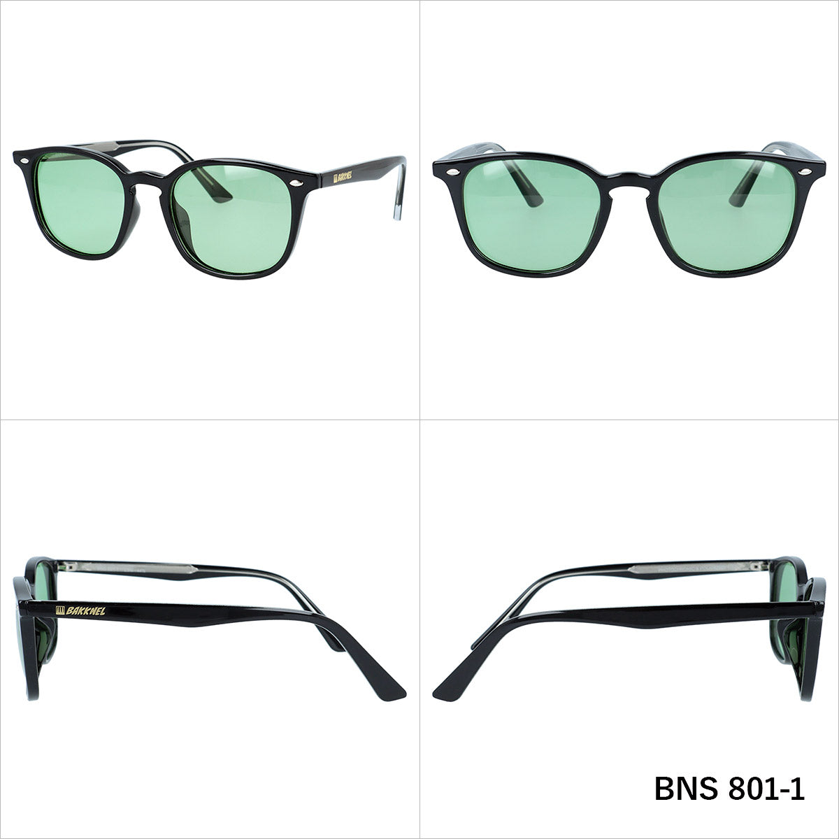 バクネル 偏光調光サングラス アジアンフィット BAKKNEL BNS801 全2カラー 46サイズ ウェリントン型 ポラライズド フォトクロミック ユニセックス メンズ レディース