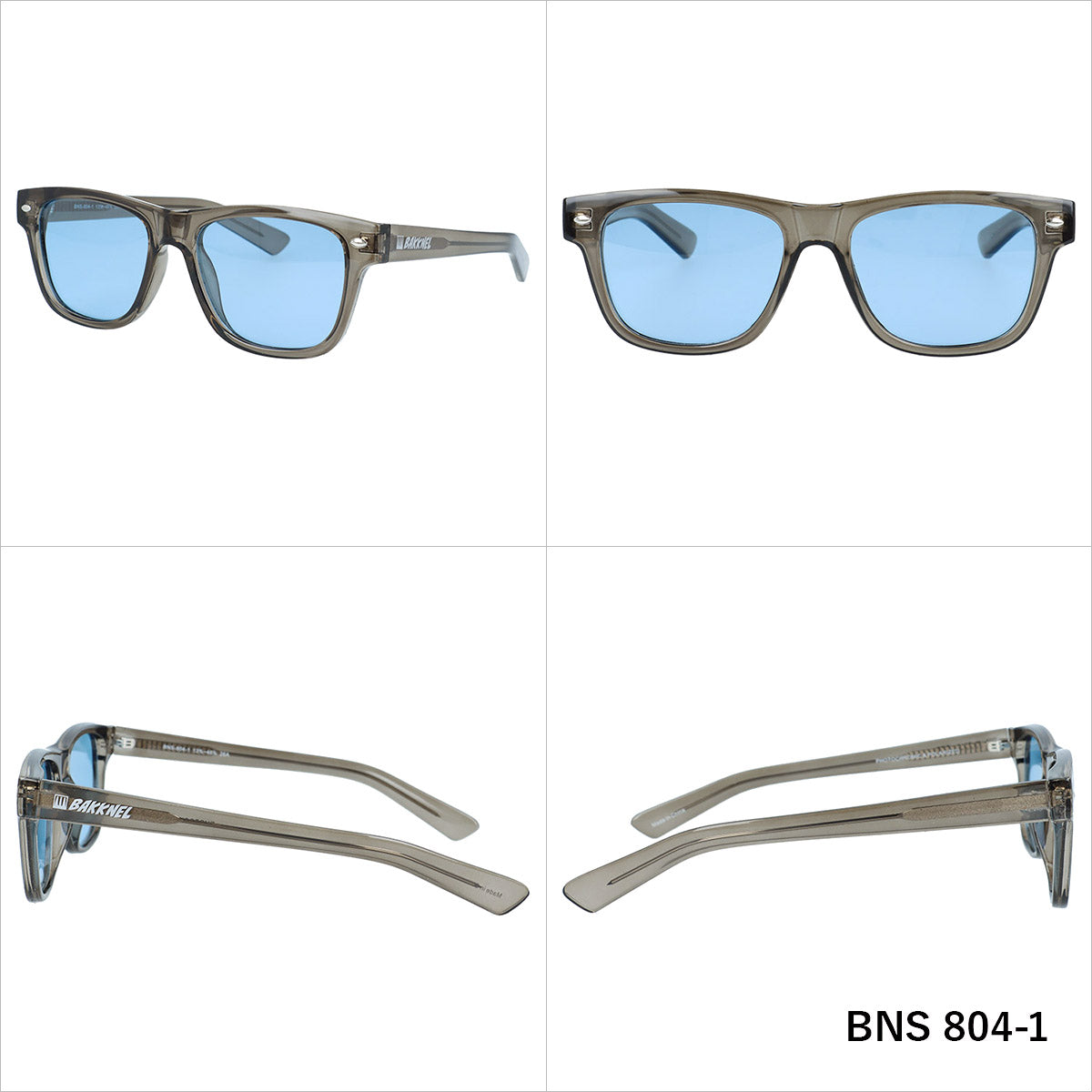 バクネル サングラス BAKKNEL BNS804 53サイズ 全2カラー ウェリントン型 乱反射カット＆紫外線で色が変わる 偏光調光サングラス ユニセックス メンズ レディース | べっ甲 デミ柄 トレンド レトロ風