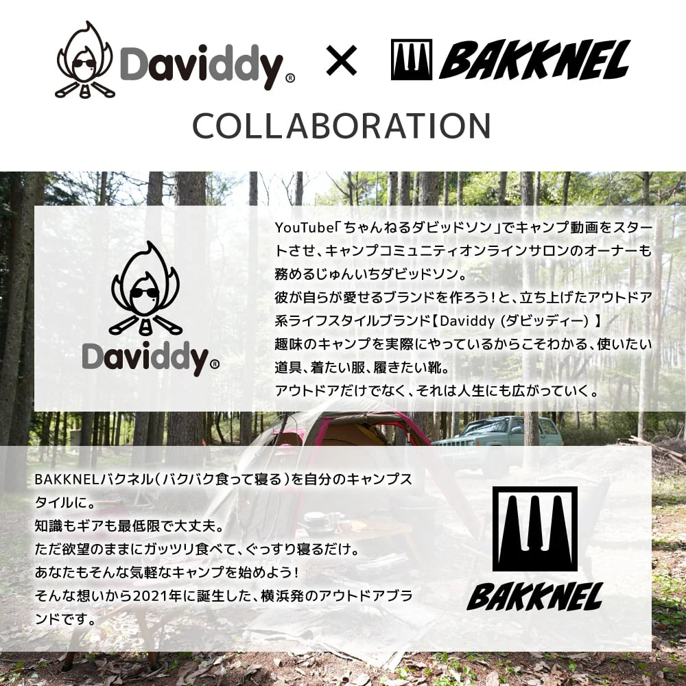 バクネル Daviddy×BAKKNELスペシャルコラボ商品 森の椅子 DMIS001 ウッドチェア 折りたたみ 椅子 天然木 コンパクト アウトドア キャンプ バーベキュー メーカー保証1年間付き
