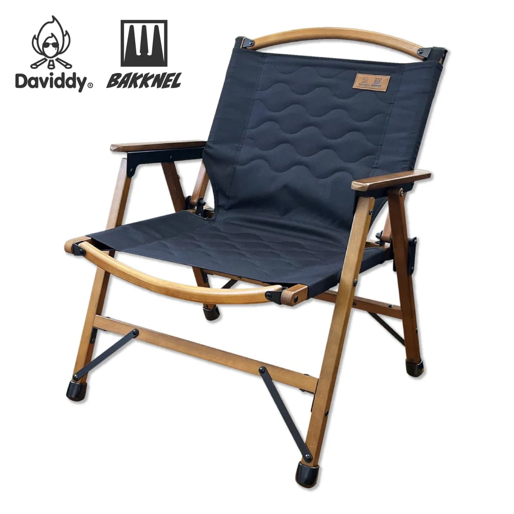 バクネル Daviddy×BAKKNELスペシャルコラボ商品 森の椅子 DMIS001 ウッドチェア 折りたたみ 椅子 天然木 コンパクト アウトドア キャンプ バーベキュー メーカー保証1年間付き