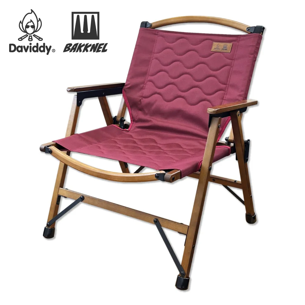 バクネル Daviddy×BAKKNELスペシャルコラボ商品 森の椅子 DMIS001 ウッドチェア 折りたたみ 椅子 天然木 コンパクト アウトドア キャンプ バーベキュー メーカー保証1年間付き