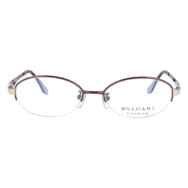 【国内正規品】ブルガリ 眼鏡 伊達メガネ対応 BV2115T-4051 53 WINE RED ワインレッド オーバル ハーフリム レディース ラッピング無料